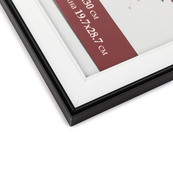 Рамка для картины (фото) пластик с оргстеклом 21х30 см, белый, Gamma ПРК-23