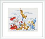 Набор для вышивания нитками МП Студия (Жар-птица), Маленькие помощники, 11х14 см