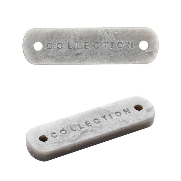 Украшение пришивное 19х5 мм, пластик, светло-серый, СВ_Т-23, 36 шт