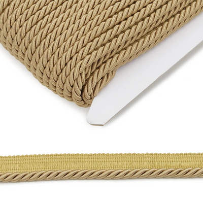 Кант витой 6 мм / 25 метров, вискоза, 90/12, бежевый