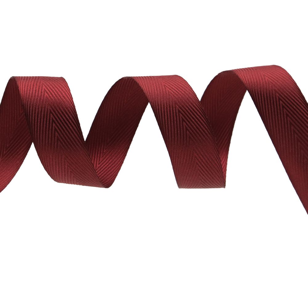 Лента декоративная ёлочка 25.0 мм / 20±1 метров, 57 бордовый