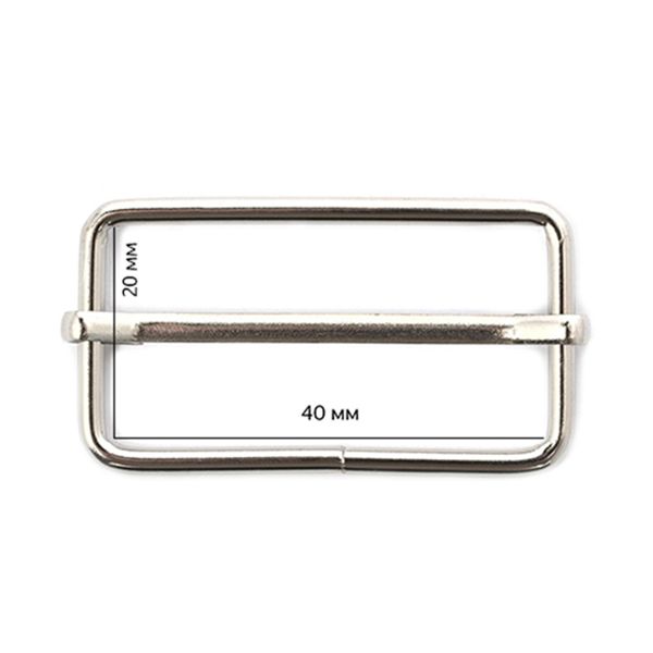 Шлевка металл 40х20х2.5 мм, TSW цв. никель уп. 500 шт