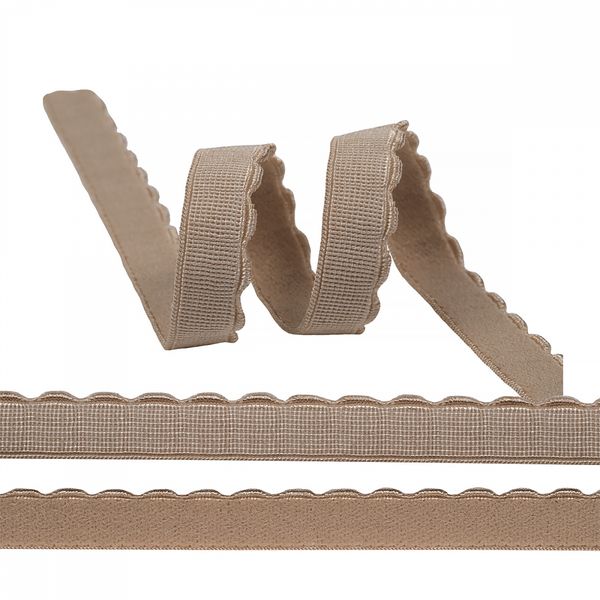 Резинка бельевая (отделочная) становая 12.0 мм / 50 метров, ЕТ1 какао F294