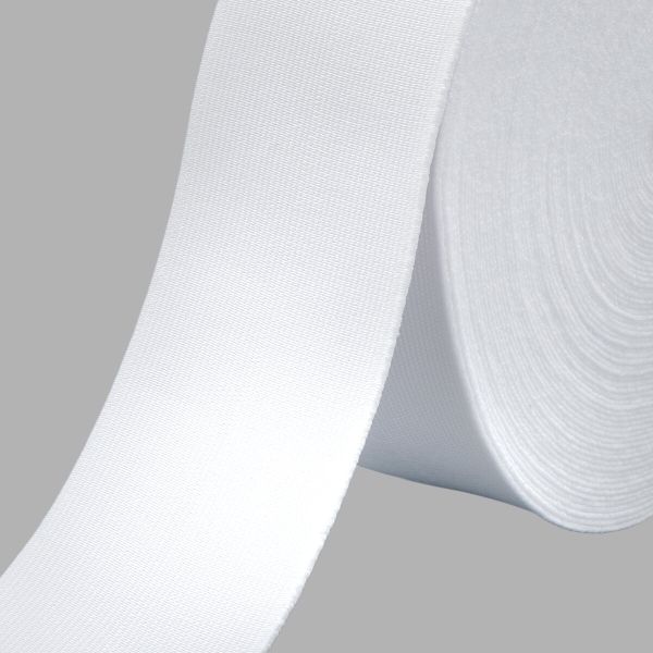 Резинка тканая 60.0 мм / 20 метров, белый