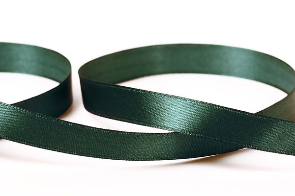 Лента атласная 1-сторонняя 12.0 мм / 33±2 метра, №036 т-изумрудный, в термоплёнке, Gamma