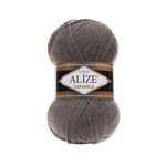 Пряжа Alize (Ализе) Lana Gold / уп.5 мот. по 100 г, 240м, 348 темно-серый A