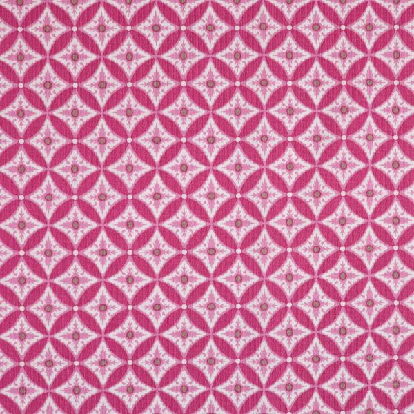 Ткань коллекция Jersey, 48х50см, 95% хлопок, 5% эластан Gutermann (890 ярко-розовый/узоры в ромбах), 647711
