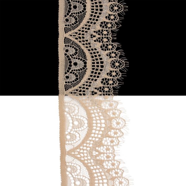Кружево эластичное (стрейч) 60 мм / 3 метра, C180 бежевый