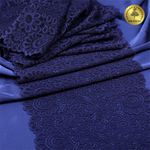 Кружево эластичное (стрейч) YSTL00839 205мм цв.061 т.синий рул.120м, Kruzhevo