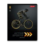 Тетрадь ученическая общая, матовая ламинация + тиснение золотой фольгой, A5+ 48 л. на скобе 65 г/м², белизна 100%, 10 шт, клетка в термоусадочной пленке, 000731 Активный спорт, Светоч 48ТЕТк-008