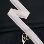 Кружево эластичное (стрейч) 40 мм / 13.72 метра, белый, 3AR3781