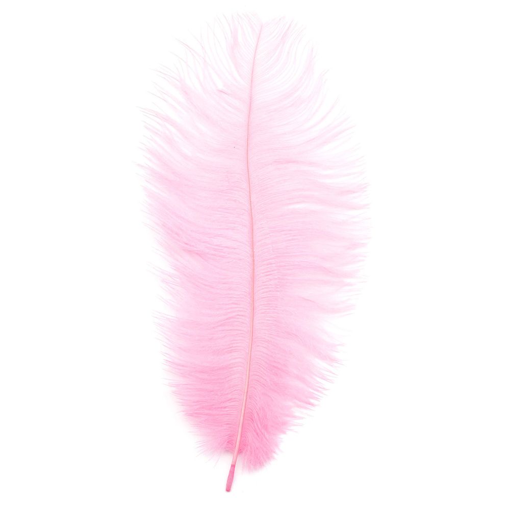 Перья страуса декоративные 20-25см, 10 шт в упак, розовый