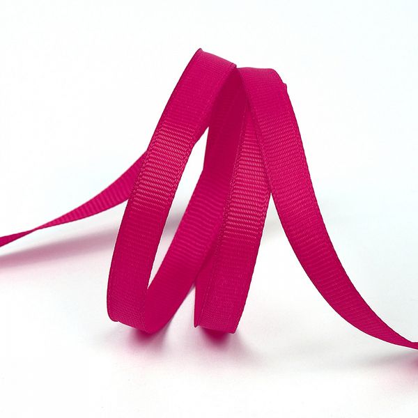 Лента репсовая (в рубчик) 10.0 мм / 22.8±1 метра, 187 фуксия, Magic4Hobby
