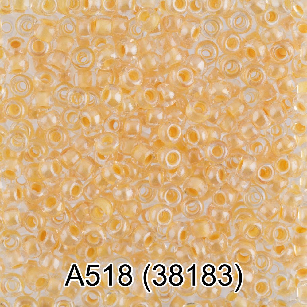 Бисер Gamma 10/0 (2.3 мм), 150 г (10х5 г), А518 желтый, 38183, круглый 1
