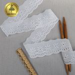 Кружево шитьё 40 мм, диз.0342, 04 сумрачно-белый, 13.71м, Kruzhevo