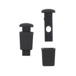 Наконечник для шнура пластик 17х11 мм, ПП, черный, 100 шт