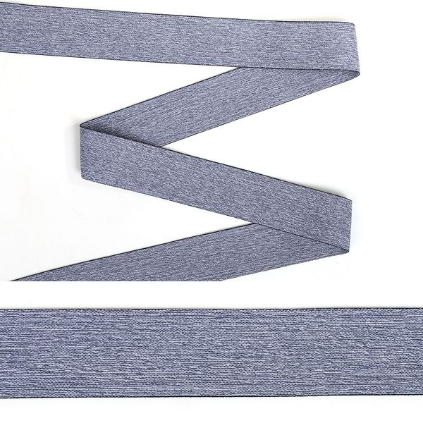 Резинка для мужских трусов и боксеров 35.0 мм / 25 метров, тканая, меланж, 53980DG голубой