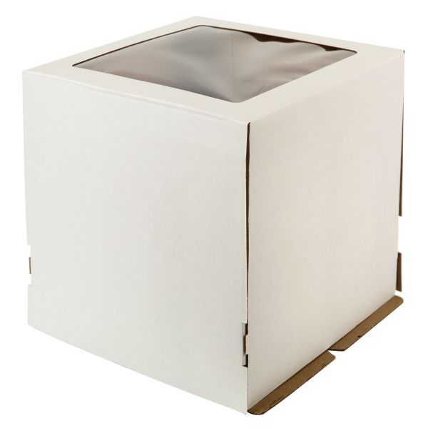 Коробка кондитерская для торта с окном 26.5х26.5х29 см, S-Chief BFC-030
