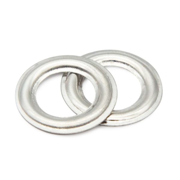 Люверсы металл ⌀_8.0 мм (внутр.), латунь, цв.никель плоский, 50 шт, BIG