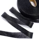 Лента клеевая нитепрошивная по долевой 20 мм / 100 метров, черный