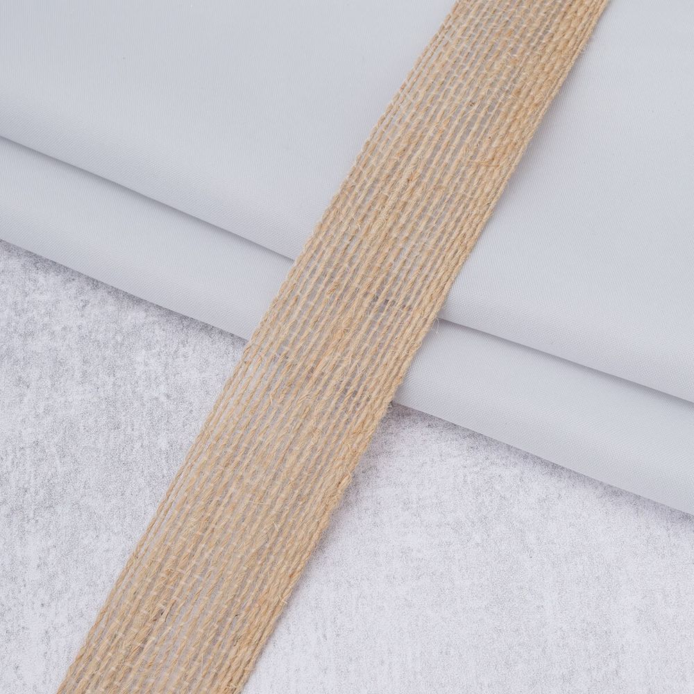 Тесьма отделочная джутовая 30 мм / 20 метров, 1-Н10 натуральный, 23506