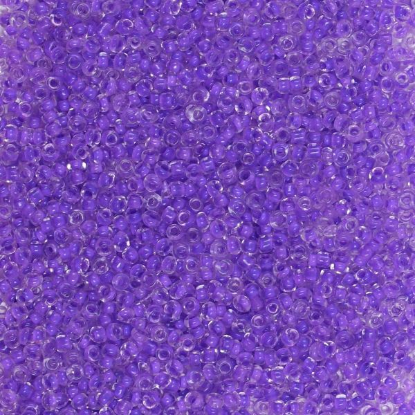 Бисер Astra&Craft 11/0 (2.1 мм), 200 г (10х20 г), цв. 135В фиолетовый/прозрачный с цветным центром