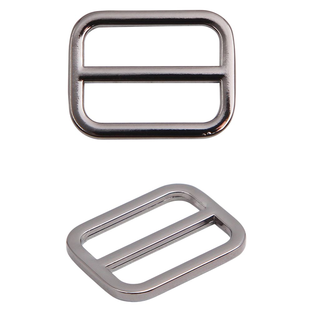 Рамка регулировочная металл литая 20 мм /25х19 мм, ⌀2.5 мм/, чер.никель, 4 шт