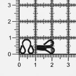 Крючки пришивные 17х9 мм, №3, оксид, 0300-4001