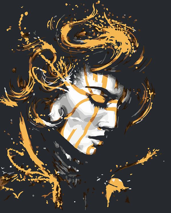 Картина по номерам Фрея, Воительница тьмы, 50х40 см