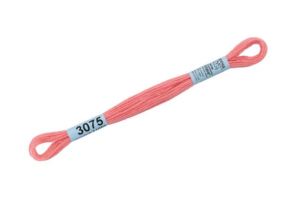 Мулине Gamma 100% хлопок, цв.3075 яр.розовый, 24 мотка по 8 метров