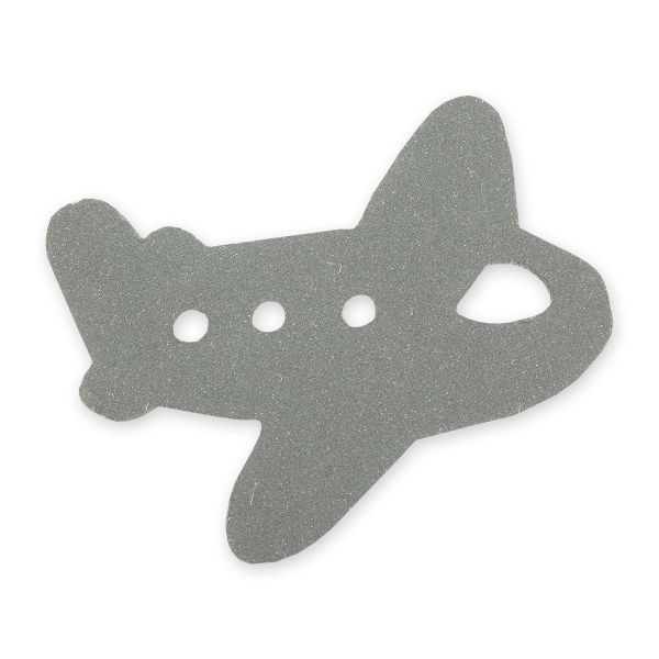 Термоаппликация светоотражающая №5, 10 шт, Самолетик 3.5х2.5 см, Blitz