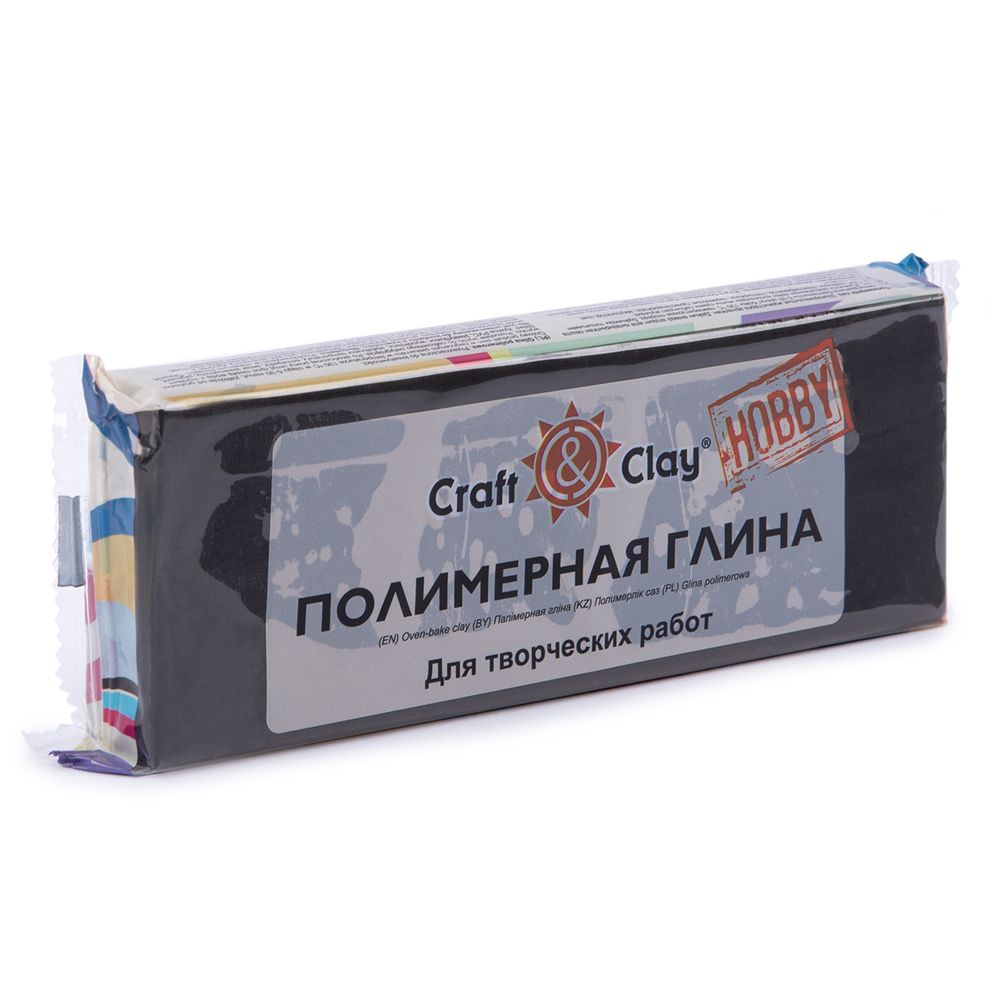 Полимерная глина 250 г, 1002 черный, Craft&amp;Clay CCH