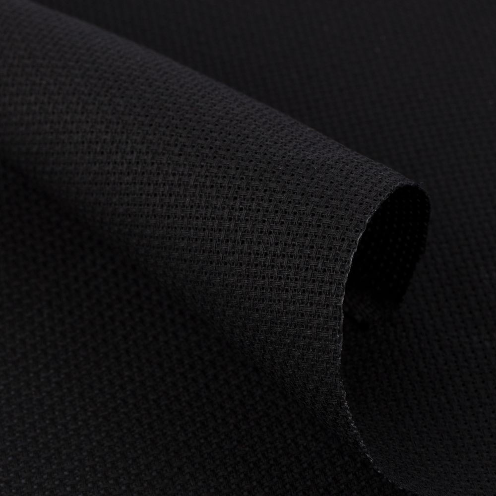 Канва Aida 14 ct, 150 см / 10 метров, чёрный, Gamma K04