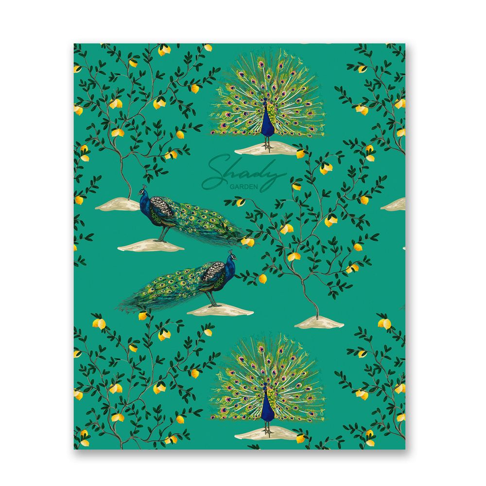 Бизнес-блокнот, матовая ламинация, A5+ 80 л. 18 шт, клетка, Павлины 000406, Светоч 80ББТ5_2_5_1