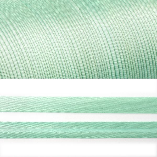 Косая бейка атласная 15 мм / 132±1 метра, BS, 597636, цв.F249 мятный
