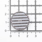Пуговицы на ножке Твидовая 36L (23мм), металл (White/S (белый/серебро)), ME-651, 36 шт