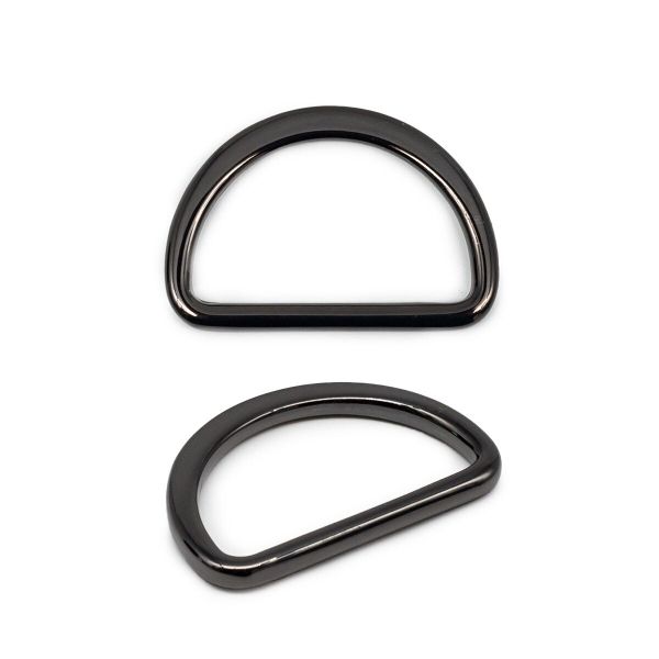 Полукольцо литое металл внутр. 30 мм (внешн. 36х25 мм), плоское, 10 шт, чер.никель ГР, 6887