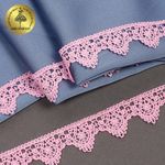 Кружево гипюр (плетёное) 26 мм, 0798 цв.F133 розовый уп.27м, Kruzhevo