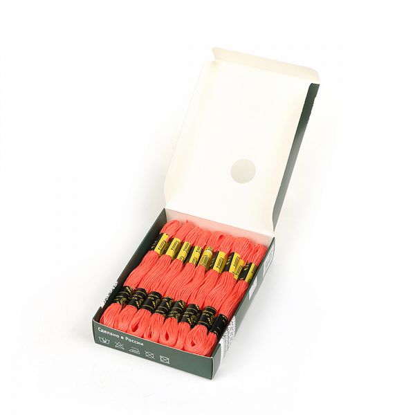 Мулине ПНК им.Кирова цв.0804 коралловый, 24 мотка по 8 метров