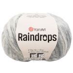 Пряжа YarnArt (ЯрнАрт) Raindrops / уп.10 мот. по 50 г, 115 м, 2906 серый меланж