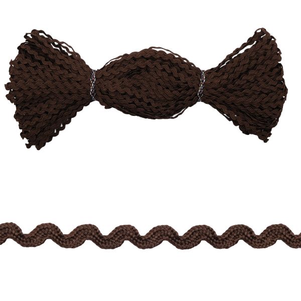 Тесьма вьюнчик 3 мм, 30 м, коричневый