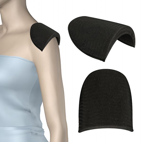 Плечевые накладки (подплечники) втачные твердые 120х175х20 мм, Т20 черный, 100 пар