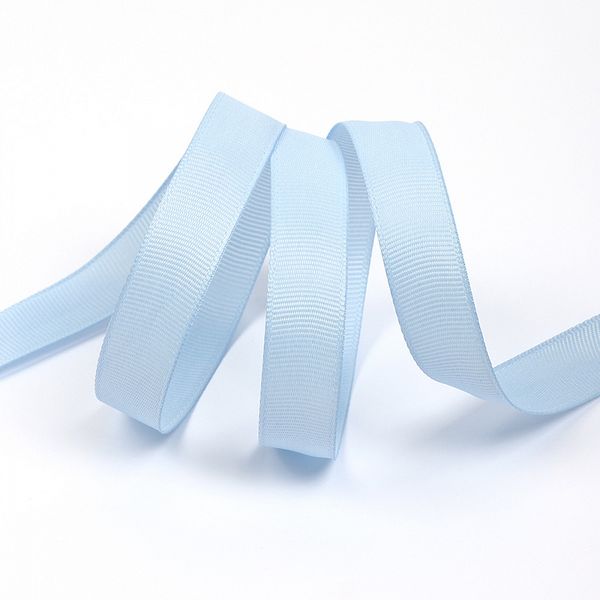 Лента репсовая (в рубчик) 15.0 мм, S351 голубой уп. 27,4м