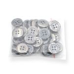 Пуговицы 4 прокола 24L (15мм), (Nickel (никель)), 36 шт