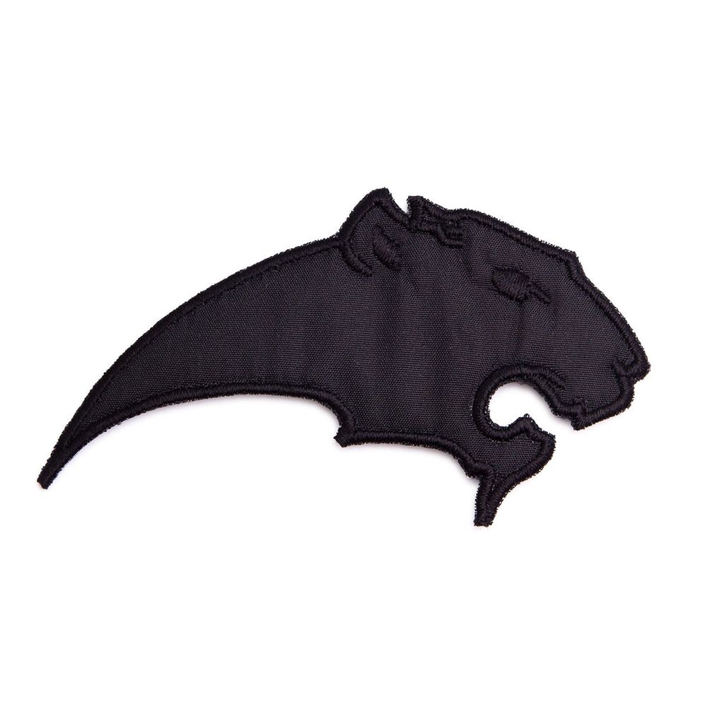 Термоаппликация Пантера, черно-черная, 91х51мм 10 шт, 901