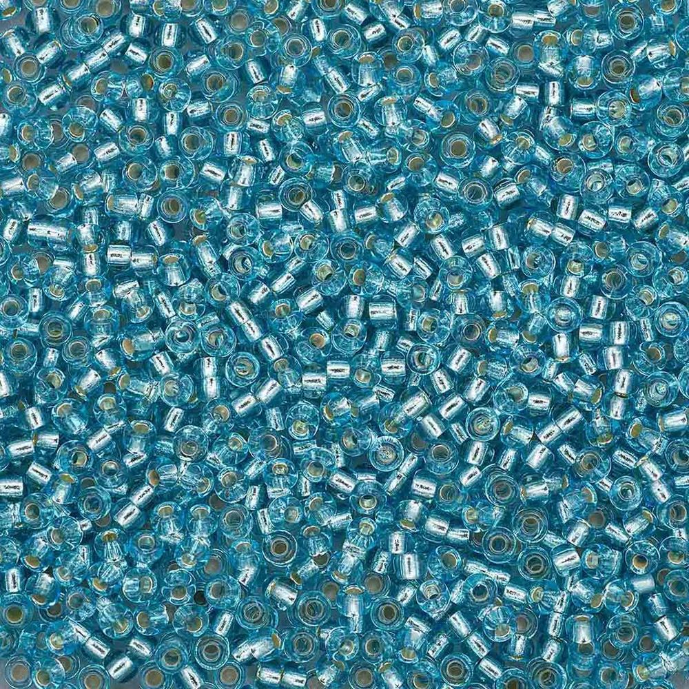 Бисер Preciosa прозрачный, серебряный центр 10/0 (2.3 мм), 100 г (5х20 г), цв. 67000