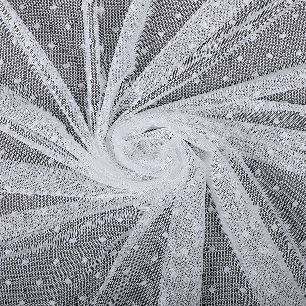 Сетка бельевая эластичная 65 г/м², шир.160 см / 188 метров, Мушка TBY.00128.01, цв.01 белый /00128.01/