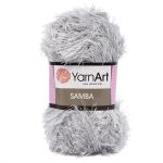 Пряжа YarnArt (ЯрнАрт) Samba травка / уп.5 мот. по 100 г, 150м, 10 светло-серый