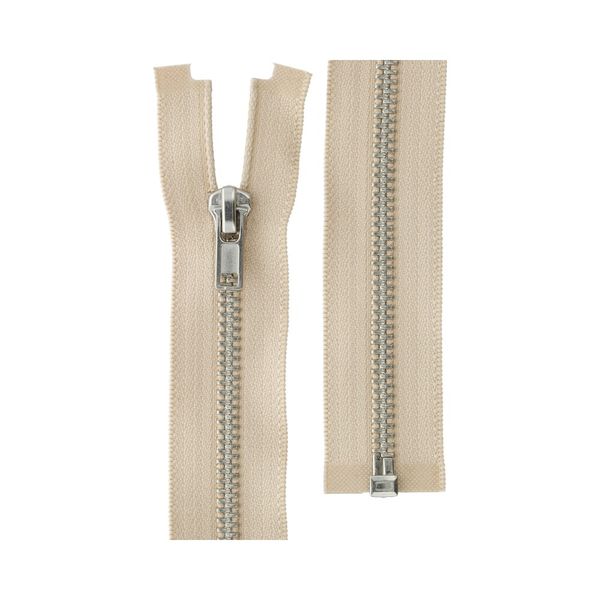 Молния металл Т5 (5 мм) 1 зам., разъем., 55 см, никель, 297 слон.кость, ZIP 5N Gamma, 10 шт
