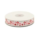 Лента репсовая (в рубчик) Гирлянда 1,5см*22.86 м (красный)